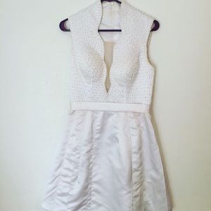 White pearl cocktail dress